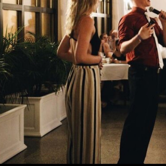 ANTHRO | striped palazzo pant - Picture 2 of 7